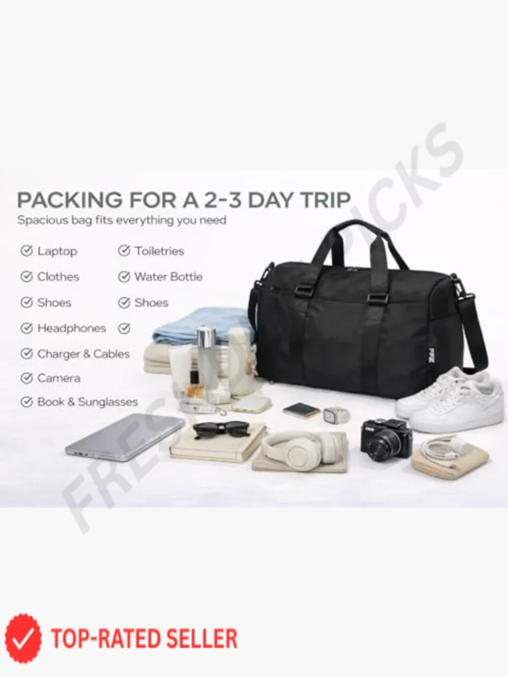 2-in-1 Gym Duffle Bag Backpack Convertible Sports Bag with Shoe Compartment